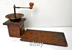 Antique Hand Crank Coffee Grinder Hand-Made In Austria