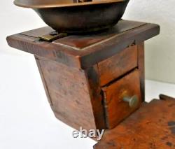 Antique Hand Crank Coffee Grinder Hand-Made In Austria