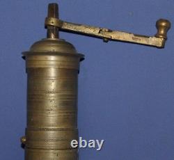 Antique Hand Made Heavy Brass Coffee Grinder MILL