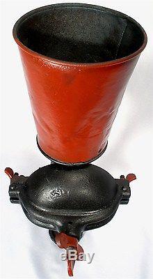 Antique Heavy Duty Pulley Drive Herb Poppy Seed Coffee Grinder Grit MILL Tool