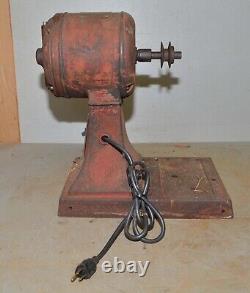 Antique Hobart coffee grinder motor & cast iron stand collectible kitchen tool