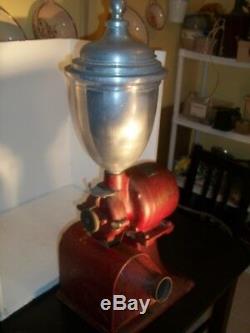Antique Holwick Electric Store Counter Top Coffee Grinder with bin! Works BEAUTY