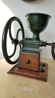 Antique Industrial Cast Iron Balance Wheel Coffee Grinder Peugeot Freres C 2