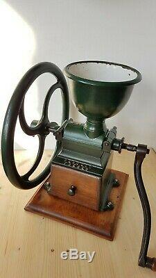 Antique Industrial Cast Iron Balance Wheel Coffee Grinder Peugeot Freres C 2