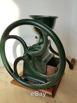 Antique Industrial Cast Iron Balance Wheel Coffee Grinder Peugeot Freres C 2