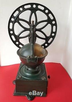 Antique Industrial Cast Iron Balance Wheel Coffee Grinder Zassenhaus N. 3 Germany