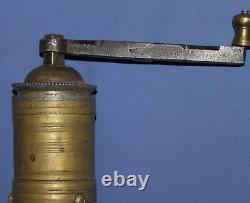 Antique Islamic Ottoman Hand Made Brass MILL Coffee Grinder