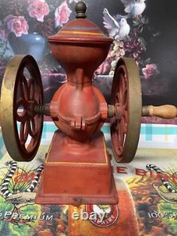 Antique JOHN WRIGHT Cast Iron COFFEE MILL or GRINDER
