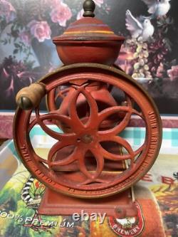 Antique JOHN WRIGHT Cast Iron COFFEE MILL or GRINDER