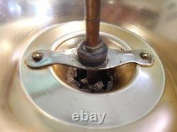 Antique Japanese Wood Dove Tail Coffee Grinder Mill with Brass Top Great Condition