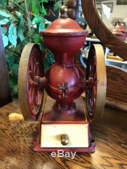 Antique John Wright Coffee Mill Grinder Cast Iron Wrightsville PA Crank Handle