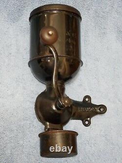 Antique L. F. & C. Regal No. 44 Coffee Mill / Grinder wall mount w catch cup