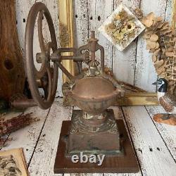 Antique LA CIMBALI AMPIA GARANZIA Italy Coffee Grinder Mill Cast Iron