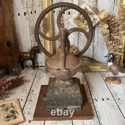 Antique LA CIMBALI AMPIA GARANZIA Italy Coffee Grinder Mill Cast Iron