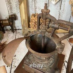 Antique LA CIMBALI AMPIA GARANZIA Italy Coffee Grinder Mill Cast Iron