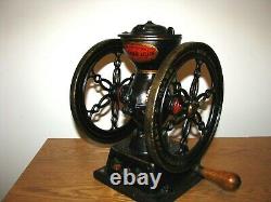 Antique Landers, Frary & Clark Cast Iron COFFEE GRINDER, COFFEE MILL Orig Paint