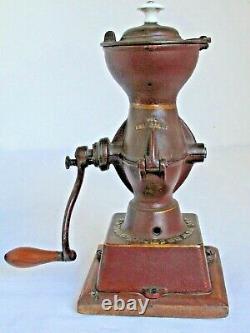 Antique Landers Frary Clark Coffee Grinder Cast Iron Original Paint & Decals #11