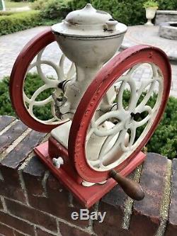 Antique Landers Frary & Clark Rare Coffee Mill Grinder Cast Iron Hamptons Find