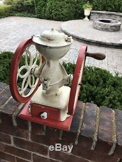 Antique Landers Frary & Clark Rare Coffee Mill Grinder Cast Iron Hamptons Find