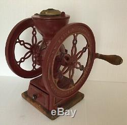Antique Landers Frary & Clark Two Wheel Coffee Grinder Mill #20 Cast Iron