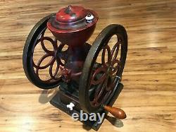 Antique Landers, Frary & Clark cast iron coffee mill Grinder, 19th C. 14 1/2 H