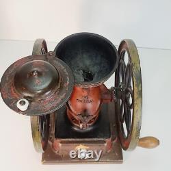 Antique Landers Frary and Clark #20 Coffee Mill Grinder Red Original
