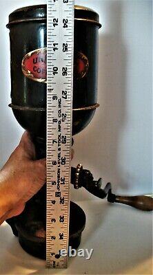 Antique Landers and Frary Universal 014 Wall Mount Coffee Mill Tin + Cast Iron