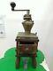 Antique Large Manual coffee grinder, wooden case, Germany, hand-made, Stamped