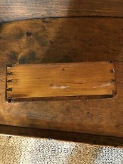 Antique Large Wooden Dovetailed Lap Held Coffee Grinder