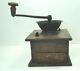 Antique Large Wooden Finger Lap/box jointed Held Coffee Grinder
