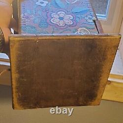 Antique Leviton Lamp Handpainted Folk Art Cast Iron Coffee Grinder Wood Base 24