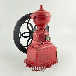Antique MJF Original Cast Iron Coffee Grinder or Coffee Mill made in Spain c1900