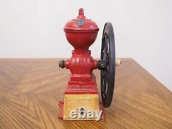 Antique MJF Original Patentado Cast Iron Single Wheel Coffee Grinder Mill Spain