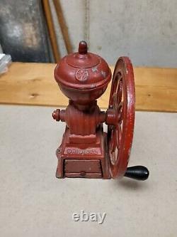 Antique MJF Patentado Coffee Mill Grinder Early 1900s Cast Iron RARE Piece Spain