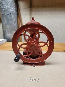 Antique MJF Patentado Coffee Mill Grinder Early 1900s Cast Iron RARE Piece Spain