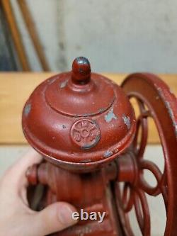 Antique MJF Patentado Coffee Mill Grinder Early 1900s Cast Iron RARE Piece Spain