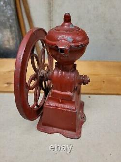 Antique MJF Patentado Coffee Mill Grinder Early 1900s Cast Iron RARE Piece Spain