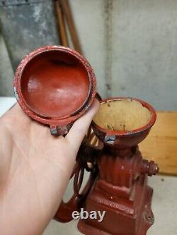 Antique MJF Patentado Coffee Mill Grinder Early 1900s Cast Iron RARE Piece Spain