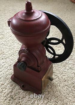 Antique Manual cast iron Single Wheel coffee grinder vintage