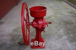 Antique Mercantile Cast Iron Coffee Grinder/mill #2-red-excellent Condition