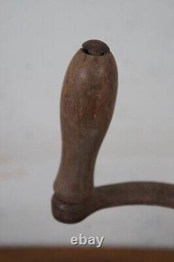 Antique Mimoso #4 Cast Iron Wall Table Mount Coffee Bean Grinder Mill 14