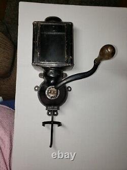 Antique N. C. R. A. Coffee Grinder with Glass See- through Bean Reservoir