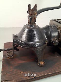 Antique N. C. R. A. Coffee Grinder with Mounting Board