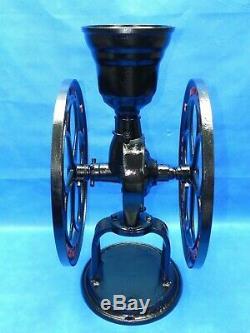 Antique National Coffee Mill Elgin Two Wheel Cast Iron Grinder 25 High