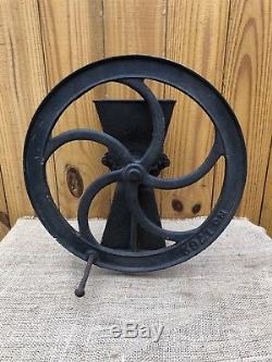 Antique No. 1762 Coffee Grinder Mill Grain Grist Cast Iron Black Rustic Vintage