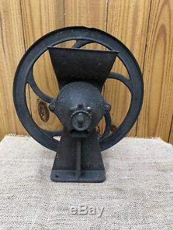 Antique No. 1762 Coffee Grinder Mill Grain Grist Cast Iron Black Rustic Vintage