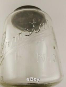 Antique No. 3 Arcade Crystal Coffee Grinder Wall Mount Hand Crank Glass Bubble