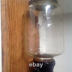 Antique No 3 Crystal Arcade Wall Coffee Grinder 2 Replacement Catch Cups Plaque