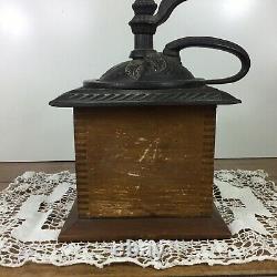 Antique No. 431 Parkers National Coffee Mill Grinder With Original Label