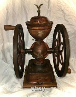 Antique No 7 1873 Coffee Grinder 17 Wheels Enterprise Mfg Philadelphia Complete